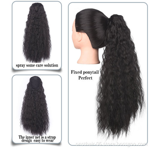 Ponytail  Private Curly Wave Hair piece Clip in Ponytail Hair Extensions Synthetic Long Drawstring Extension For Black Women